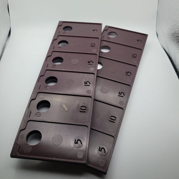 1964 Probe Game Replacement Card Holder Brown Plastic Tray Set of Two Vintage - Picture 1 of 5